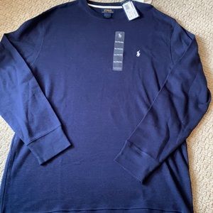 Men’s Polo XL navy thermal long sleeve